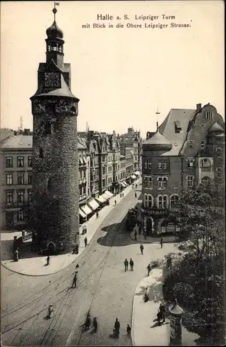Ak Halle an der Saale, Leipziger Turm, Obere Leipziger Straße, Automat