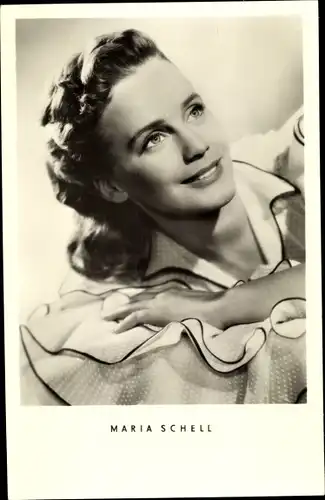 Ak Schauspielerin Maria Schell, Portrait