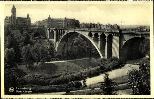 Ak Luxemburg Luxembourg, Pont Adolphe