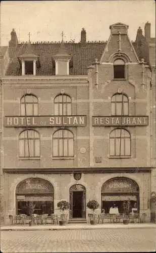 Ak Ypres Ypern Flandern, Hotel du Sultan, Restaurant