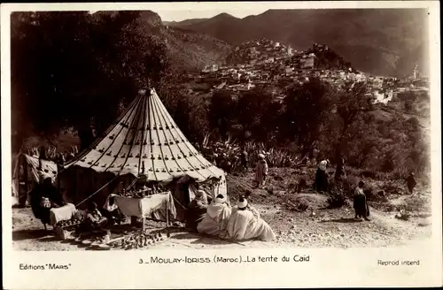 Ak Moulay Idris Marokko, la tene du Caid, Zelt