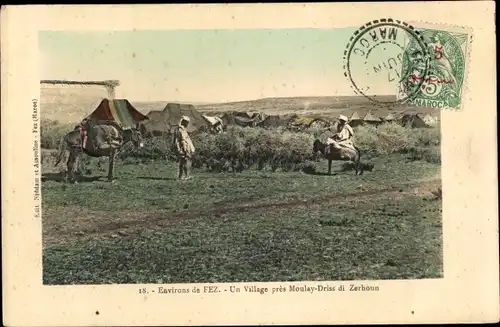 Ak Fès Fez Marokko, un Village pres Moulay-Driss di Zerhoun, Zelte