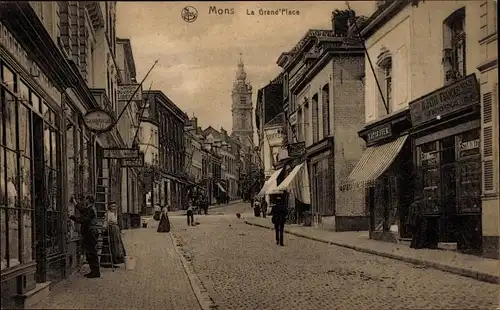 Ak Mons Wallonien Hennegau, La Grand Place