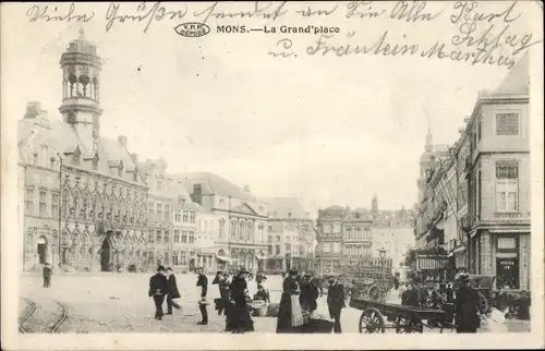 Ak Mons Wallonien Hennegau, La Grand Place