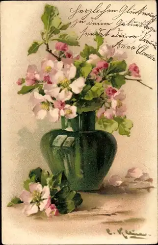 Künstler Ak Klein, Catharina, Blütenzweige in der Blumenvase