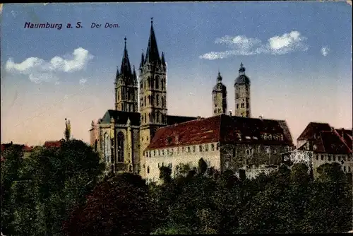 Ak Naumburg an der Saale, Der Dom, Außenansicht