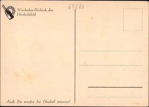 Ak Biebrich am Rhein Wiesbaden, Sektkellerei Henkell und Co, Hauptfront vor der Wiesbadener Allee