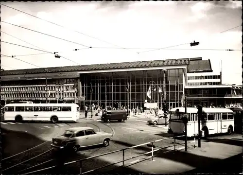 Ak Köln am Rhein, Hauptbahnhof, Straßenszene, Busse