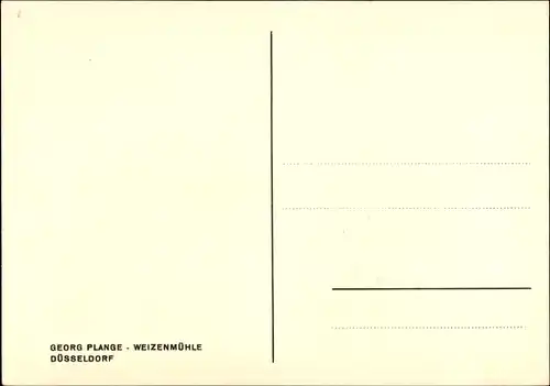 Ak Düsseldorf am Rhein, Georg Plage, Weizenmühle