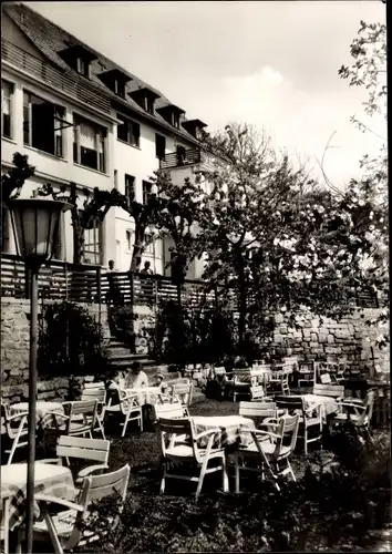 Ak Bad Wilhelmshöhe Kassel in Hessen, Berghotel z. Steinernen Schweinchen, Terrassengarten