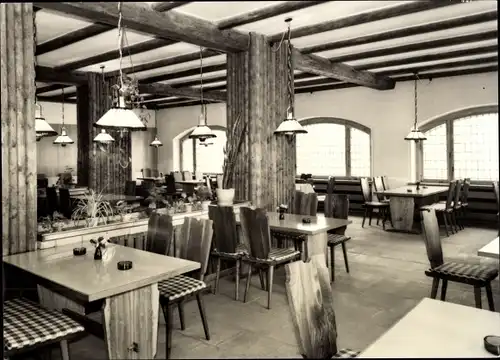 Ak Bergen auf der Insel Rügen, HO Rugard Gaststätte, Bauernstube