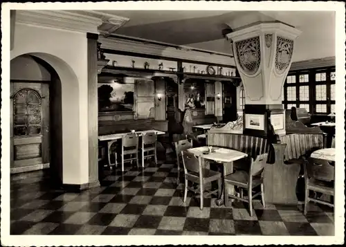 Ak Hamburg, Alstereck Gaststätten am Jungfernstieg, Innenansicht