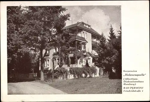 Ak Bad Pyrmont in Niedersachsen, Kurpension Helenenquelle, Friedrichstraße 4