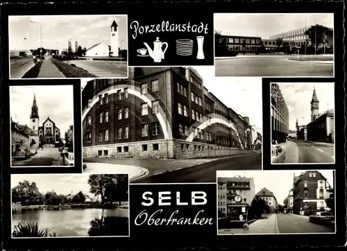 Ak Selb im Fichtelgebirge Oberfranken, Porzellanstadt, Straßenansicht