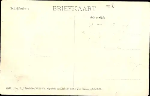 Ak Zeeland Niederlande, Watersnood 1906, Boerderij in den Eng. Polder