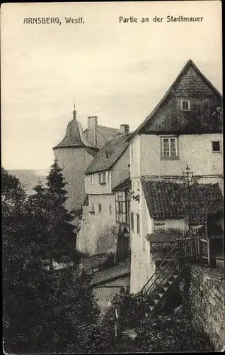 Ak Arnsberg im Sauerland Westfalen, Partie an der Stadtmauer