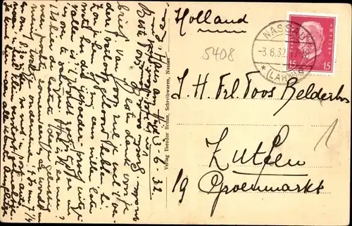 Ak Nassau an der Lahn, Althessisches Rathaus, Außenansicht