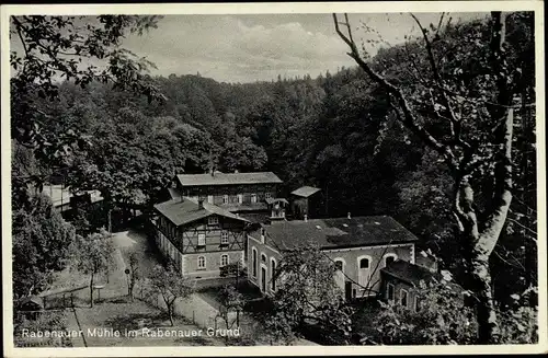 Ak Rabenau im Erzgebirge, Rabenauer Mühle im Rabenauer Grund