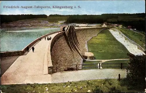 Ak Klingenberg im Erzgebirge Sachsen, Friedrich August Talsperre