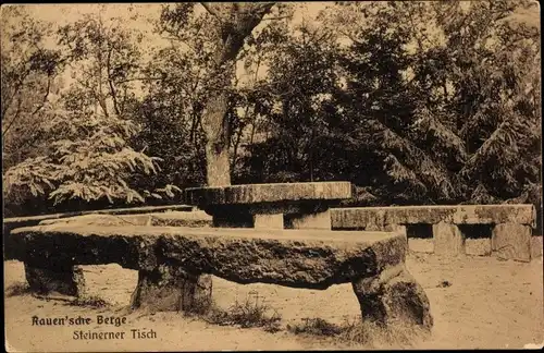 Ak Rauen in der Mark, Rauener Berge, Rauensche Berge, steinerner Tisch