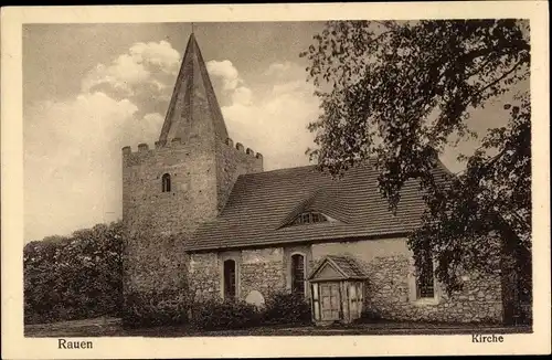 Ak Rauen in der Mark, Kirche, Außenansicht