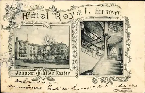 Ak Hannover, Hotel Royal, Inh. Christian Kasten