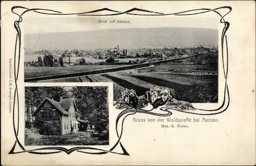 Ak Aerzen im Weserbergland, Panorama, Waldquelle