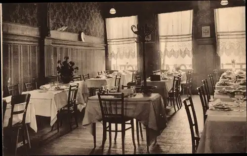 Ak Anvers Antwerpen Flandern, Hotel-Restaurant du Commerce, Innenansicht