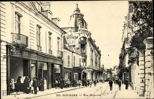 Ak Bourges Cher, Rue Moyenne