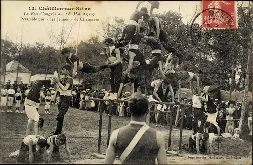 Ak Châtillon sur Seine Côte d'Or, La Fête Congres du 16 Mai 1909, Les Jeunes