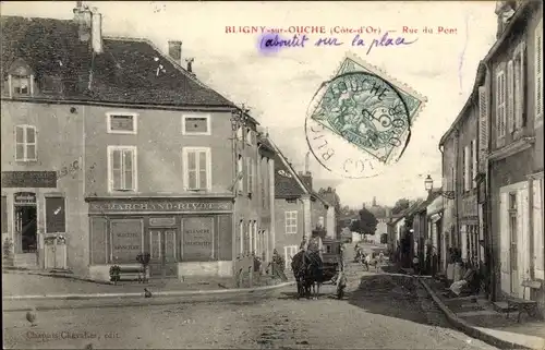 Ak Bligny sur Ouche Côte-d’Or, Rue du Pont