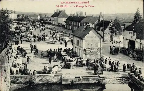 Ak Saulieu Cote d'Or, Le Champ de Foire