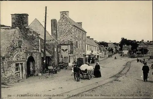 Ak Perros Guirec Côtes-d’Armor, Le Corps de Garde des Douanes, Boulevard de la Bade