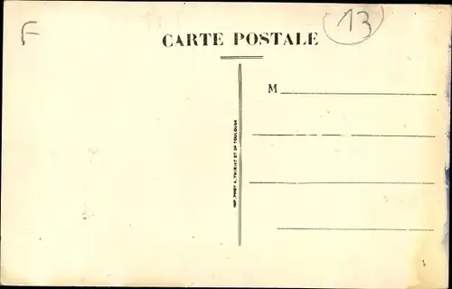 Ak Meyrargues Bouches du Rhône, Cour de la Gare