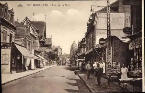 Ak Houlgate Calvados, Rue de la Mer