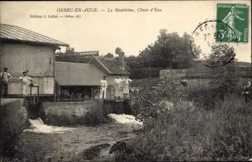 Ak Orbec Calvados, La Madeleine, Chute d'Eau