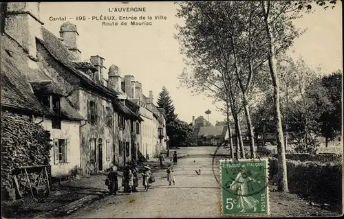 Ak Cantal, Pléaux, Entrée de la Ville