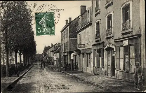 Ak Cantal, Mauriac, Avenue de la Gare