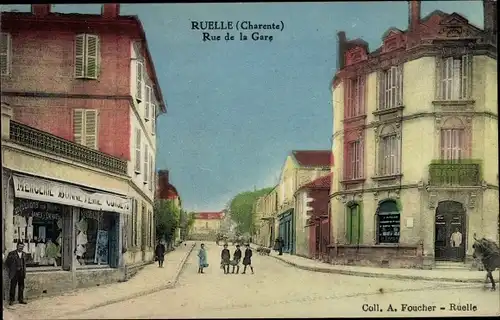 Ak Ruelle Charente, Rue de la Gare