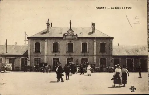 Ak Cognac Charente, Bahnhof