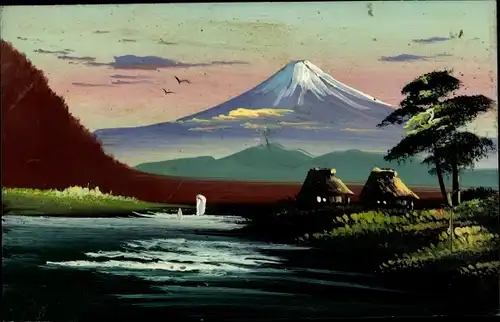 Künstler Ak Fuji Präfektur Shizuoka Japan, Landschaft, Vulkan