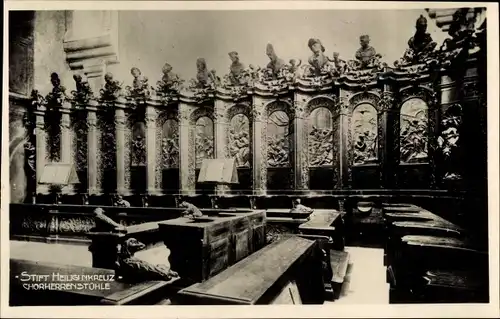 Ak Heiligenkreuz Niederösterreich, Stift, Chorherrenstühle
