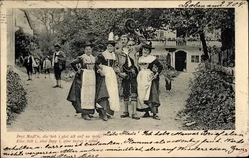 Ak Leoben Steiermark, Volkstrachten