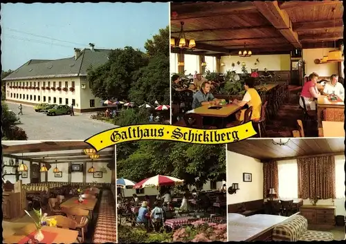 Ak Achleiten Schärding in Oberösterreich, Gasthaus Schicklberg