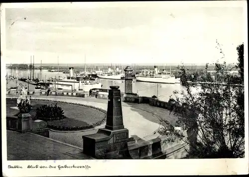 Ak Szczecin Stettin Pommern, Hakenterrasse, Dampfer