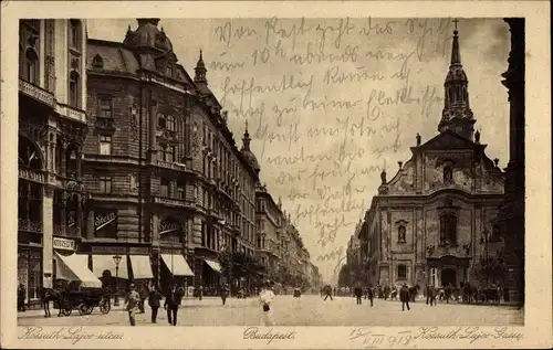 Ak Budapest Ungarn, Kossuth-Lajos-Gasse