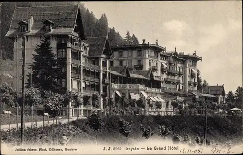 Ak Leysin Kt. Waadt Schweiz, Le Grand Hotel