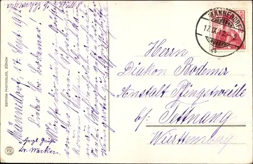 Ak Männedorf Kanton Zürich Schweiz, Zeller'sche Anstalt