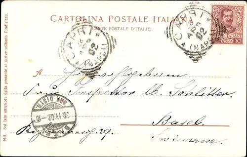 Ak Capri Neapel Campania, Felspartie, Ort