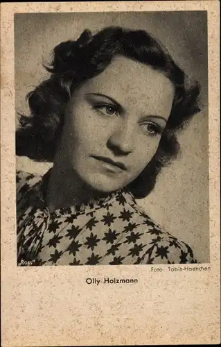 Ak Schauspielerin Olly Holzmann, Portrait